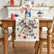 Eucalyptus Floral Stars 4th of July Table Runner, Memorial Day Kitchen Dining Table Decoration for Home Party Decor 13x72 Inch